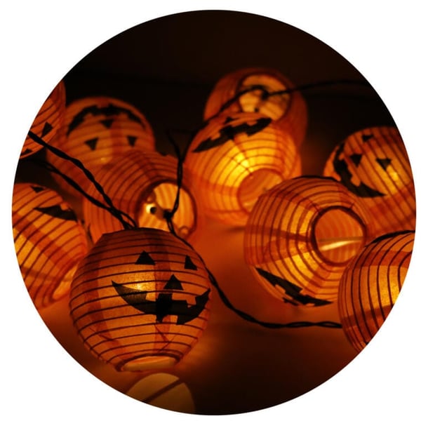 10 LED-kurpitsa-koristevalosarjaa, paristokäyttöiset