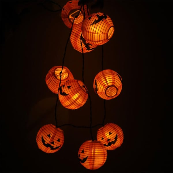 10 LED-kurpitsa-koristevalosarjaa, paristokäyttöiset