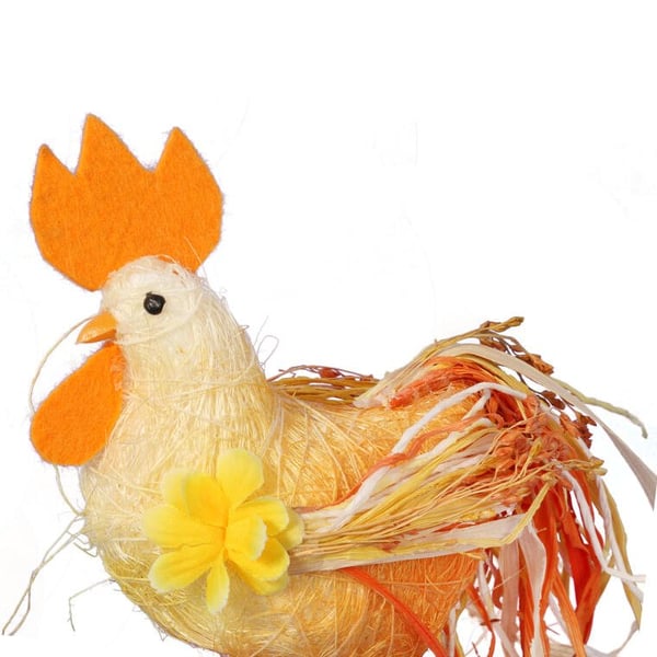 Orange Sisal Tupp - Dekorativ Figur 18x24 cm