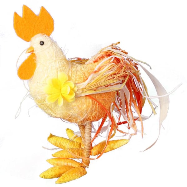 Orange Sisal Tupp - Dekorativ Figur 18x24 cm