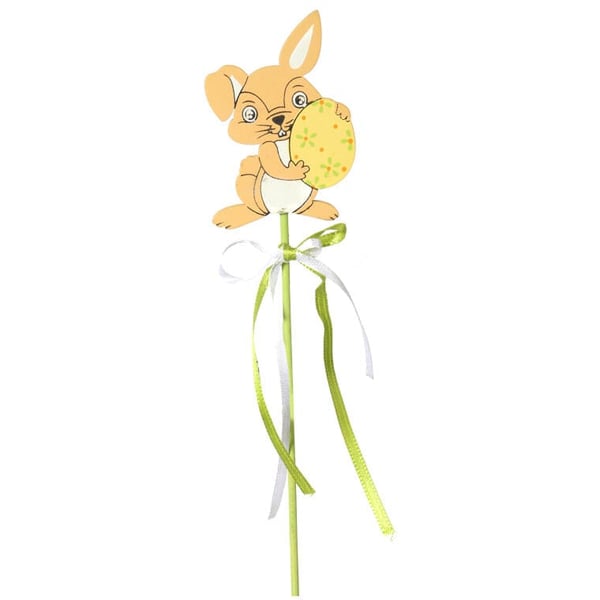 Vihreä pääsiäispupu puisella seivällä, korkeus 26 CM