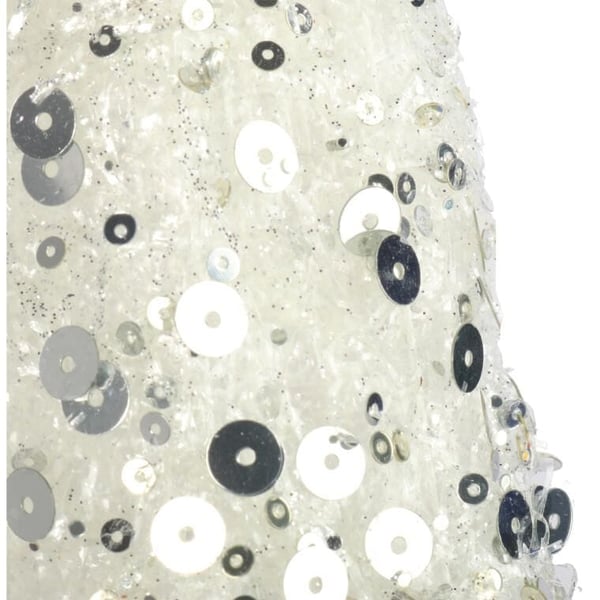 Vit sisal julegrankrukke 40 cm - juldekoration