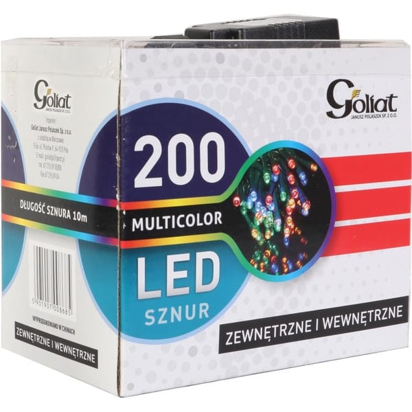 Julebelysning 200 LED udendørsslynge flerfarvede