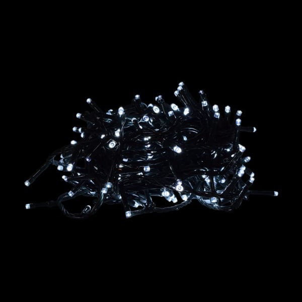 Joulukuusen valot, viileän valkoinen, 200 LEDiä, salamaefekti, sisä- ja ulkokäyttöön [200LED-salama]