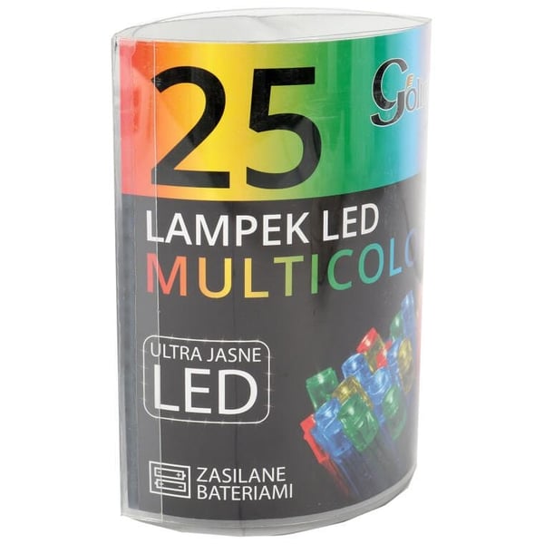 Moniväriset LED-joulukuusen valot, paristokäyttöiset - 25 osaa, sisäkäyttöön