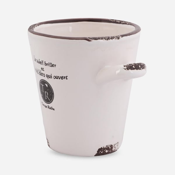 Snygg keramisk mugg med halkfria handtag 10 cm
