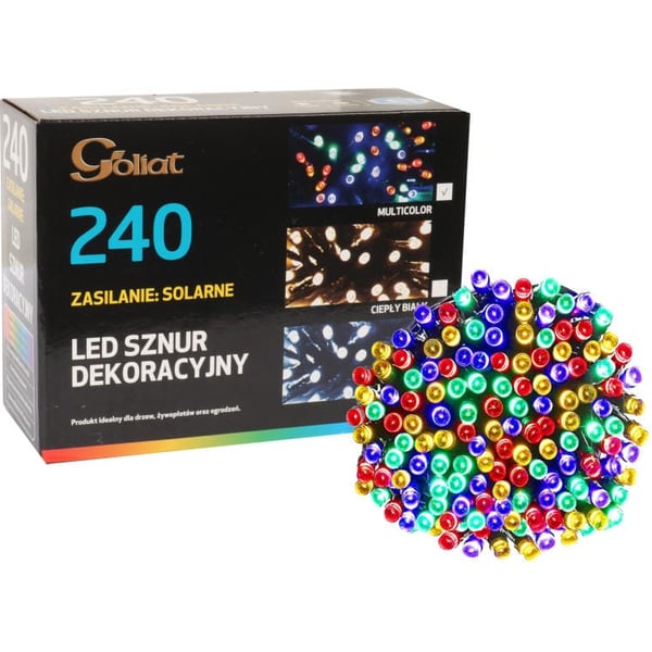 Joulukuusen valot 240 LED-aurinkokennovalot monitoimivalot