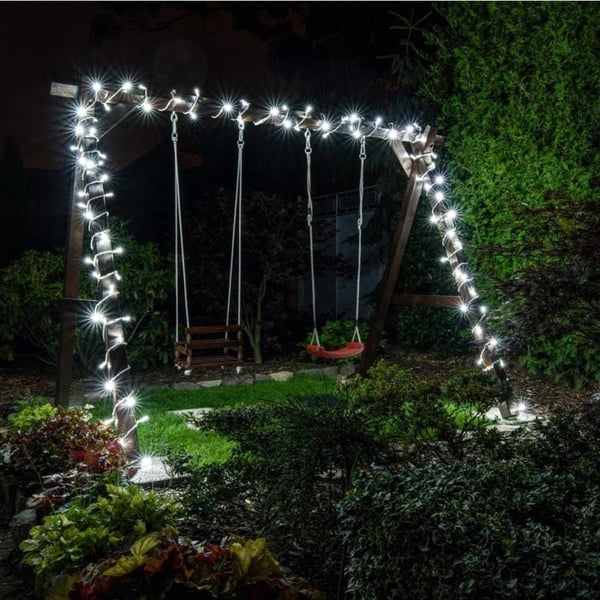 35 LED-joulukuusenvaloa, viileän valkoinen, toimii kahdella AA-paristolla (paristot eivät sisälly) - sisäkäyttöön