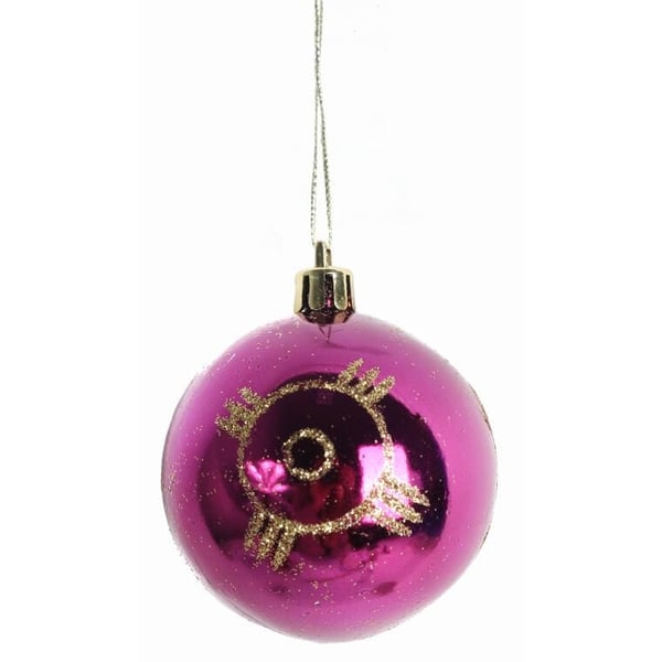 12 muovipallon setti, 6 CM, pinkki