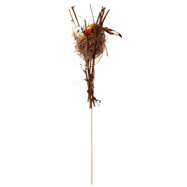Fågel i ett bo på en gädda 36 cm Fågel i ett bo på en gädda 36 cm