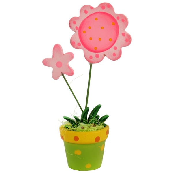 Puinen kevätkoriste ruukussa 14 cm Puinen kevätkoriste ruukussa 14 cm