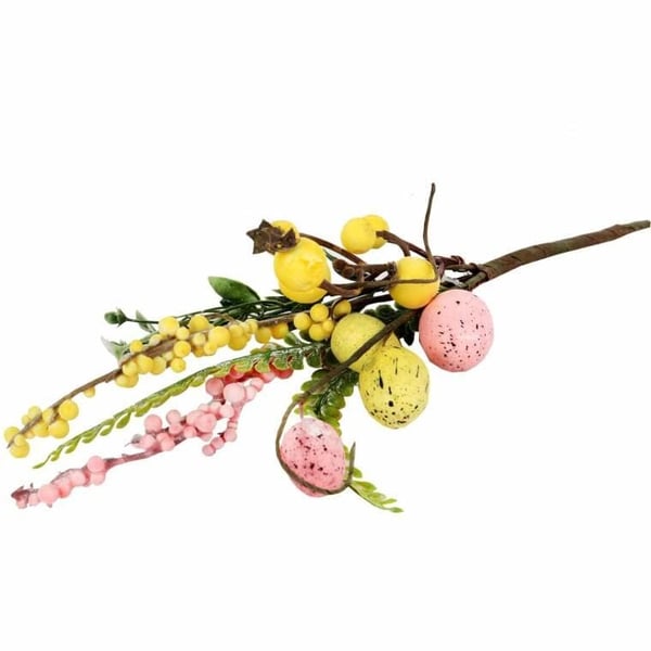 PIK Pääsiäisoksa ja muna 26 CM keltainen ja pinkki