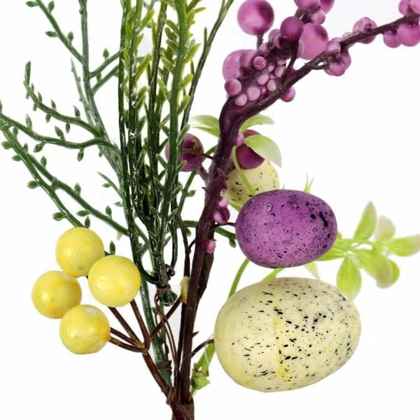 PIK Pääsiäisoksa ja muna 26 CM violetti ja kermanvärinen