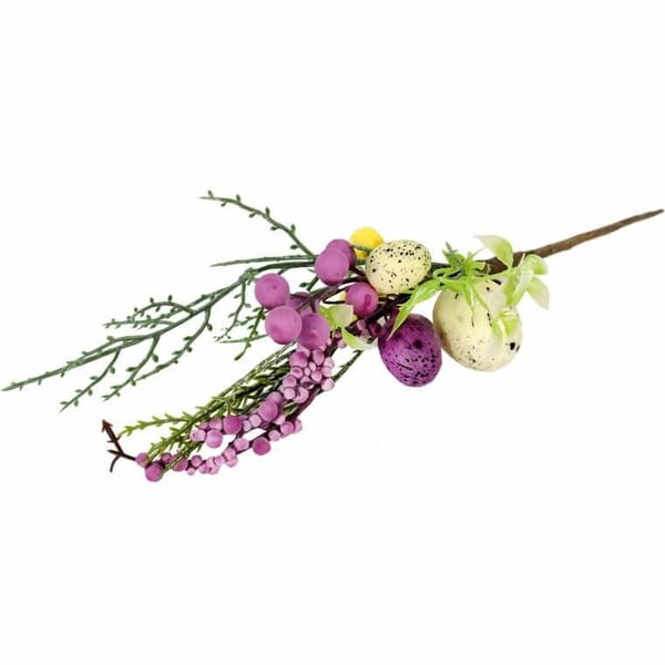 PIK Pääsiäisoksa ja muna 26 CM violetti ja kermanvärinen