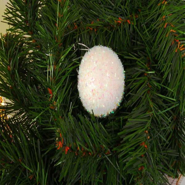 4 kpl styroksipalloja, joissa on opaalinhohtoiset karvat, 6 cm