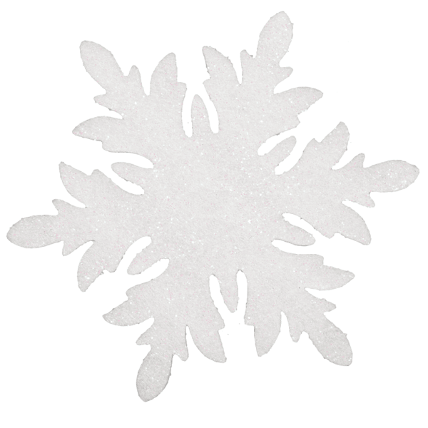 6 kpl valkoisia lumihiutaleriipuksia 14 cm