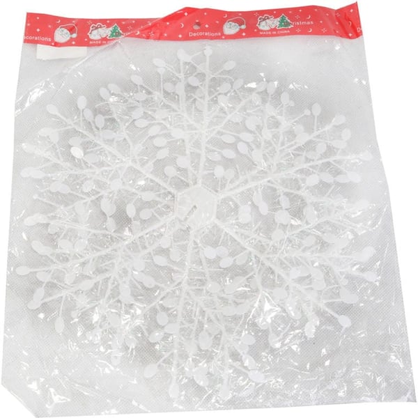Koristeellinen riippuvalaisin, valkoinen, hohtava lumihiutale, 28 cm, itse koottava