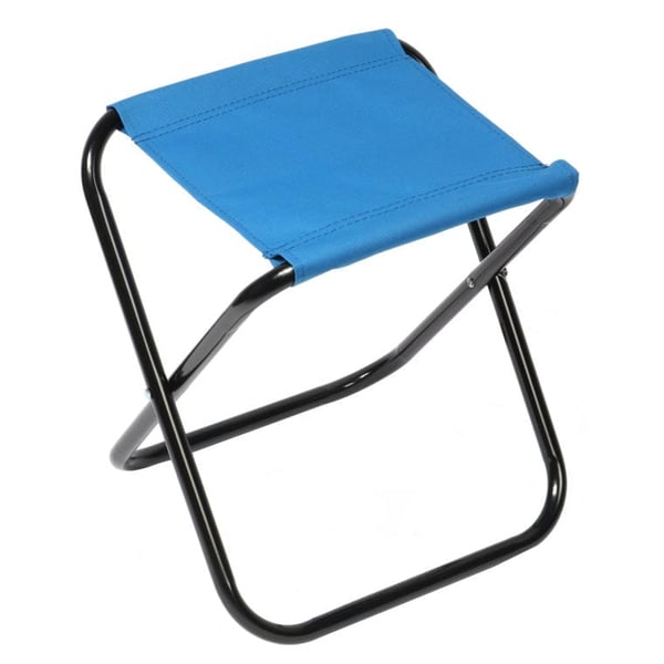 Hopfällbar campingpall blå