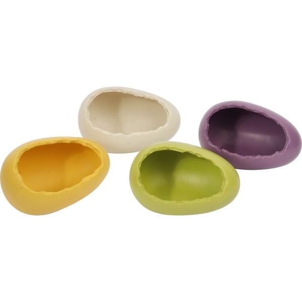 Keraaminen pääsiäismunankuori violetilla vesikrassilla