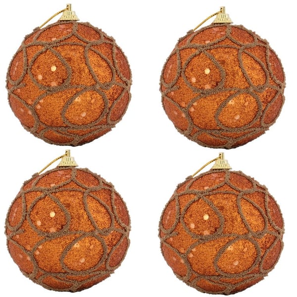 4 kpl styroksipalloja, 6 cm, oranssit