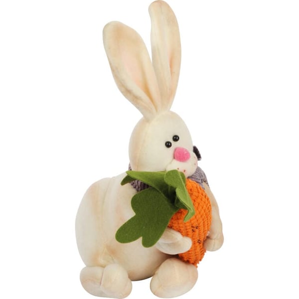 Pehmoinen pääsiäispupu porkkanalla 37cm - Tallihahmo