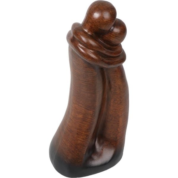 Keraaminen pariskunnan hahmo, ruskea, 24x8x11 cm, liukuestekumit