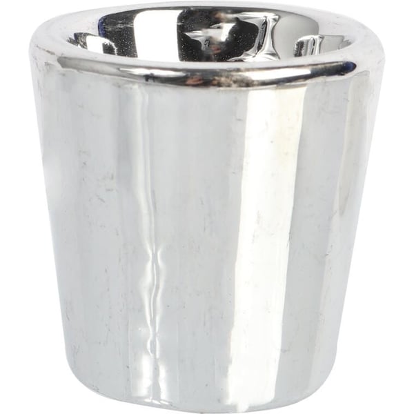 Keramisk värmeljushållare silver 6 cm