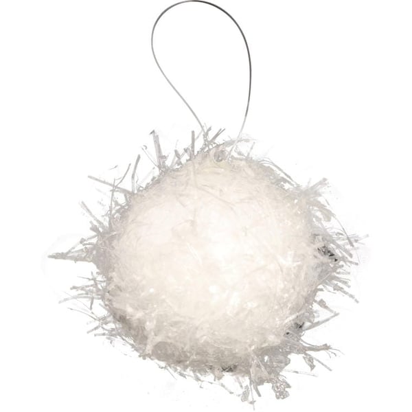 4 valkoisen pörröisen lumipallon setti