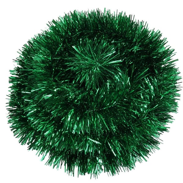 Joulukuusenketju metallisoidusta foliosta, vihreä, 2 m