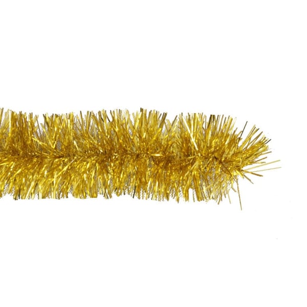 Kultainen joulukuusenketju metallisoidusta foliosta, halkaisija 7 cm, pituus 2 m