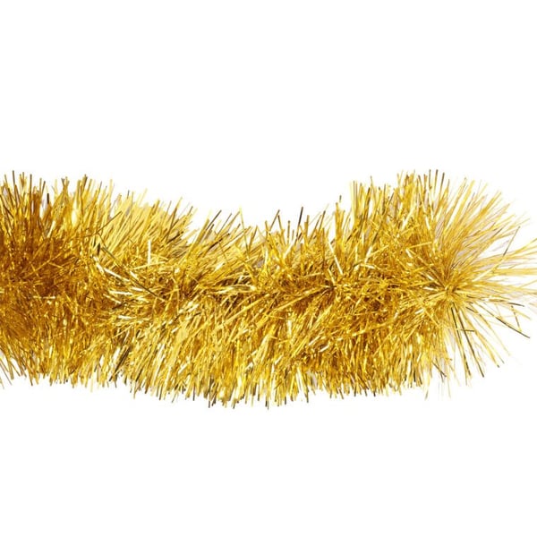 Ohut kultainen joulukuusenketju 300 cm