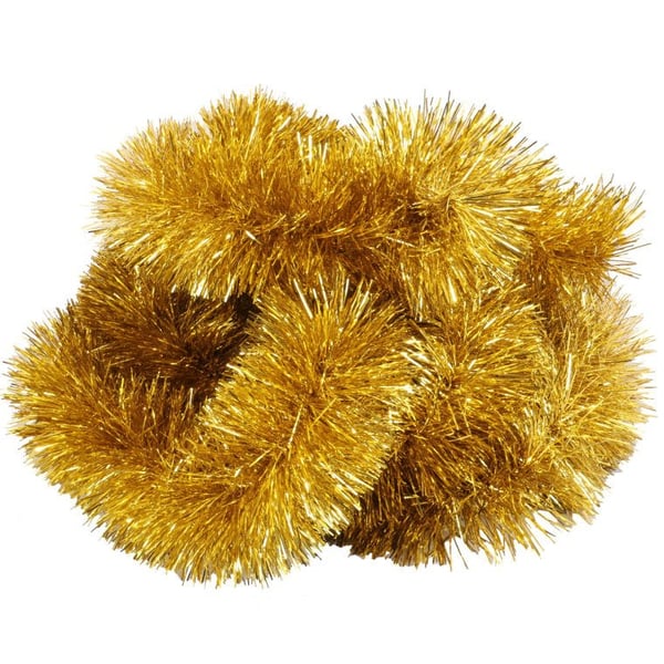 Ohut kultainen joulukuusenketju 300 cm