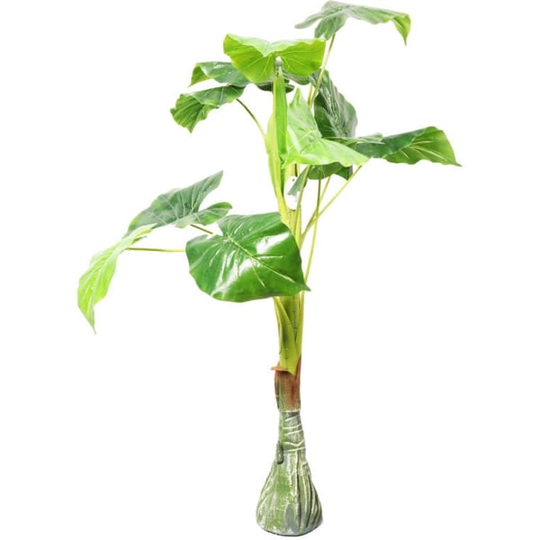 Stående dekorativt träd - Grönt med stora blad, höjd 90 cm