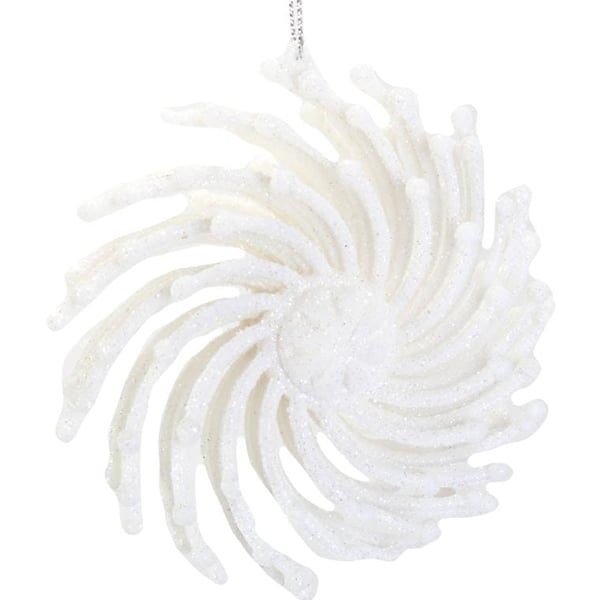 Sæt med 3 glitter snefnug ornamenter 8,5 cm