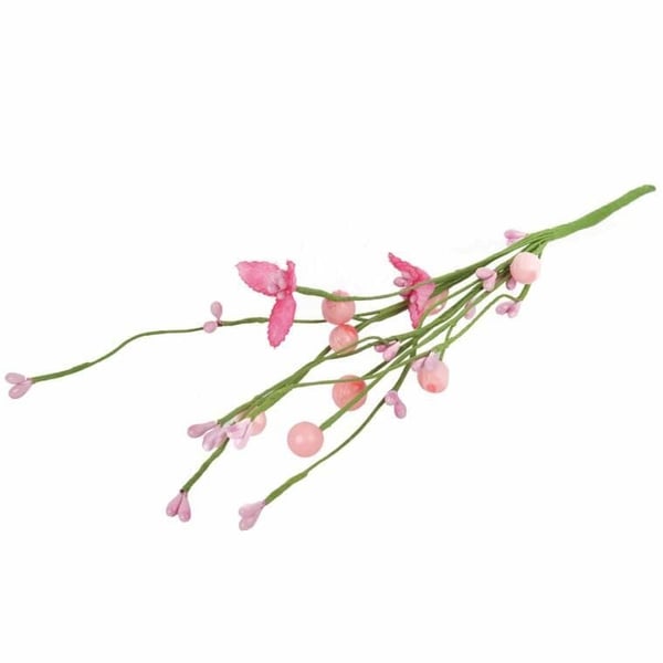 Kvist med bollar 30 cm rosa