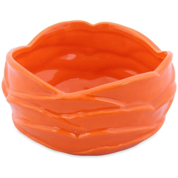 Rund korallorange skål