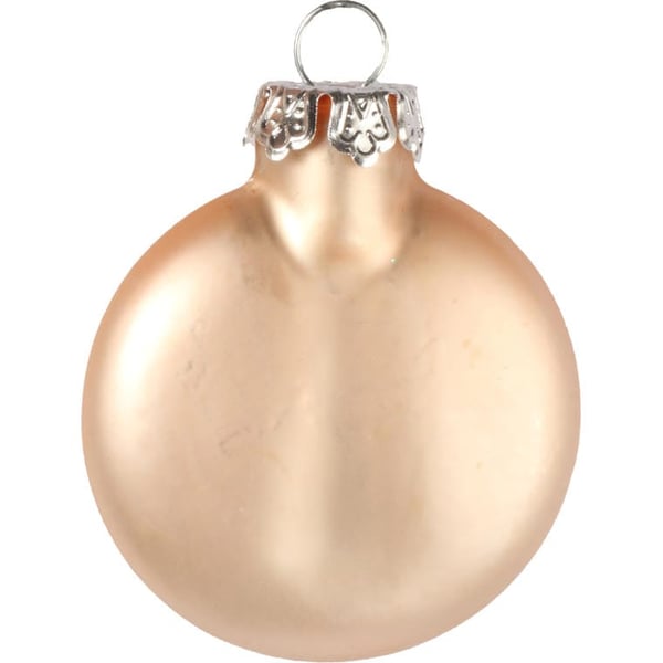 Set med 8 platta rosa glaskulor