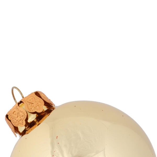 Kultaiset lasipallot kimalluskoristeilla - 5 kpl:n setti, 6 cm