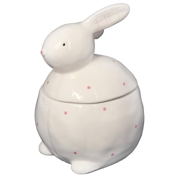 Pääsiäishahmo - Keraaminen astia pupun muotoon, valkoinen, 20 cm