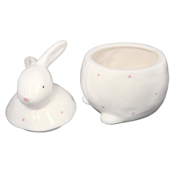 Pääsiäishahmo - Keraaminen astia pupun muotoon, valkoinen, 20 cm
