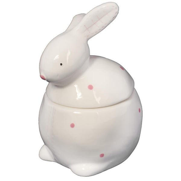 Pääsiäishahmo - Keraaminen astia pupun muotoon, valkoinen, 13 cm