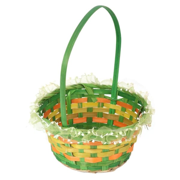 Pääsiäiskori röyhelöllä pääsiäiskoristeeseen, halkaisija 21 cm