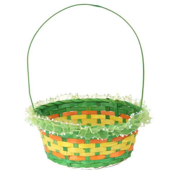 Pääsiäiskori röyhelöllä pääsiäiskoristeeseen, halkaisija 24 cm