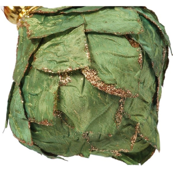 Karan muotoinen riipus, vihreä, glitterillä, 10 cm
