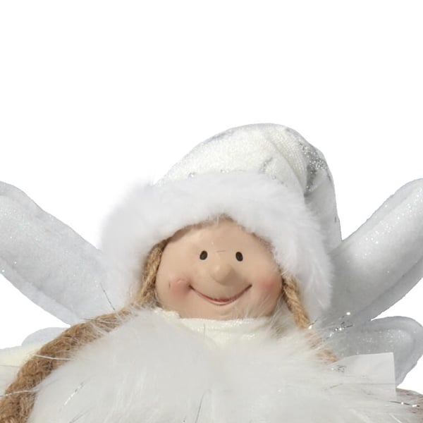 Valkoinen Enkeli Keiju ELF Seisova 46 CM