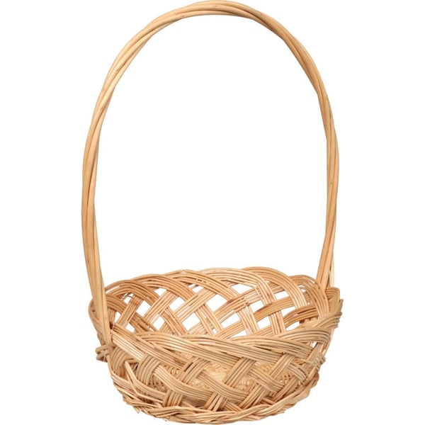 Pääsiäiskori ruoan ja koristeiden siunaamiseen, 35 cm korkea, 22 cm halkaisija, 8,5 cm syvä
