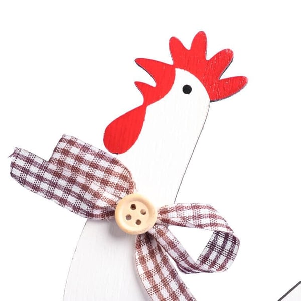 Koristeellinen hahmo 16,5 cm kukko koristeena puuta