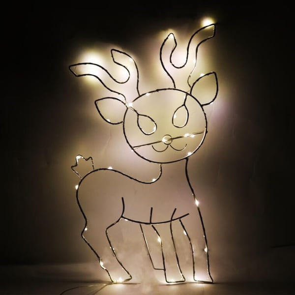 LED-valokoriste - Poro Lämmin Valkoinen 45 cm Paristokäyttöinen Sisäkäyttöön