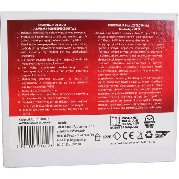 Batteridrevet LED-stjernelysgardin med timer og transparent kabel