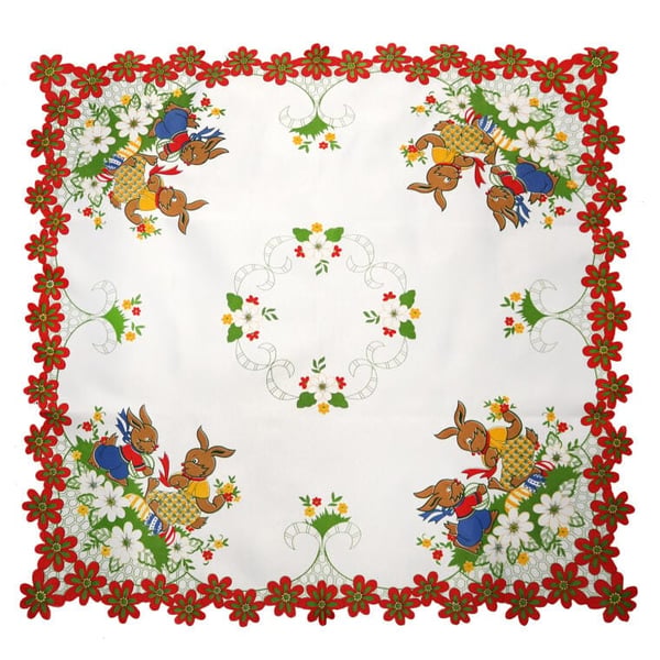 Pletresistent påskedug 85x85cm kaniner